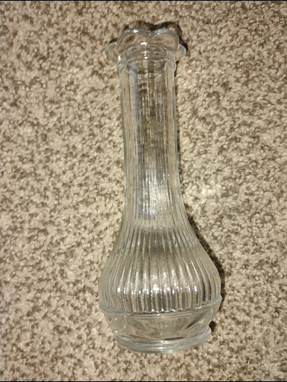 Clear Glass Ribbed Bud Vase - Home Accents